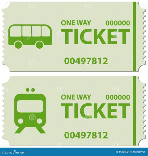 Bus And Train Tickets Stock Photo - Image: 44354581