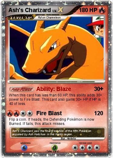 Pokémon Ash s Charizard 29 29 - Ability: Blaze - My Pokemon Card