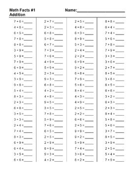 Math Generator Worksheet