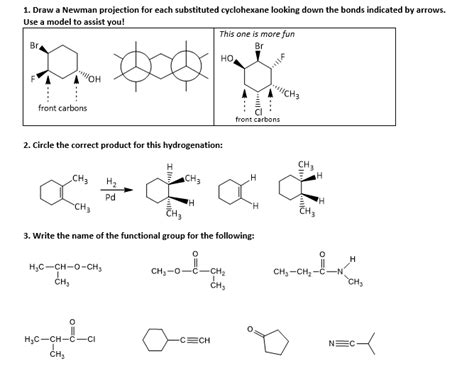 OneClass: 1. Draw a Newman projection for each substituted cyclohexane ...