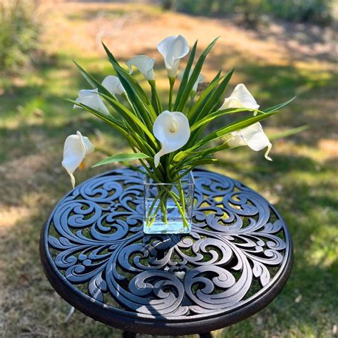 Primrue Silk Lilies Arrangement in Vase | Wayfair