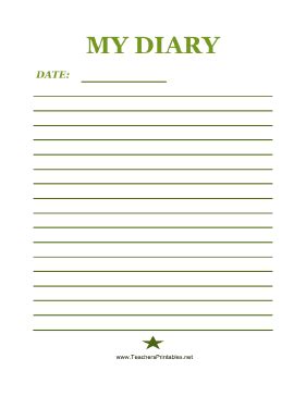 Kids Diary Page