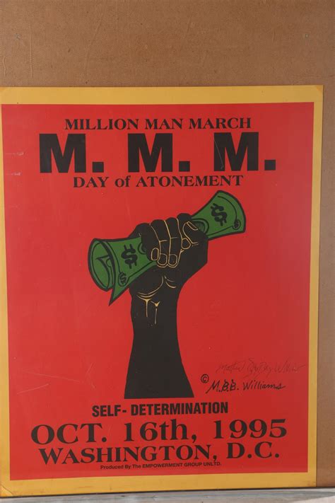 Matthew Bay Bay Williams Serigraph Poster "Million Man March " | EBTH