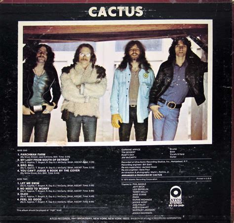 CACTUS Self-titled Album Cover Gallery & 12" Vinyl LP Discography Information #vinylrecords