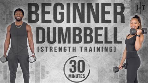 30 Minute Full Body Beginner Dumbbell Workout [With Modifications] - YouTube