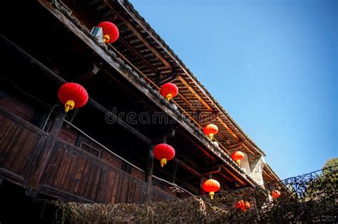 The Interior of Fujian Earthen Buildings. these Buildings are in Hekeng Cluster Stock Image ...