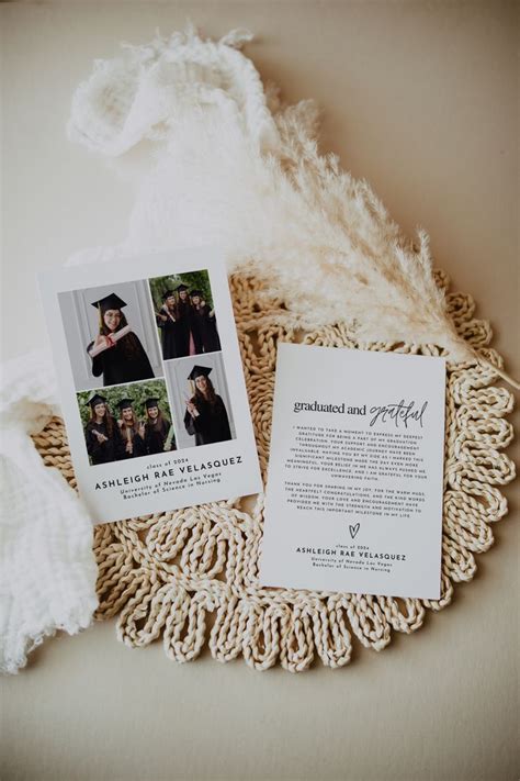 Graduation Thank You Card Graduation Thank You Template - Etsy in 2024 | Graduation thank you ...