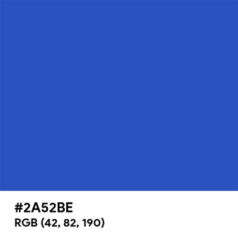 Cerulean Blue color hex code is #2A52BE