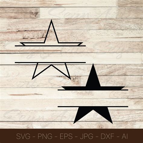 Star Name Frame Svg , Star Monogram, Ai, Dxf, Eps, Png, and Jpg Digital ...