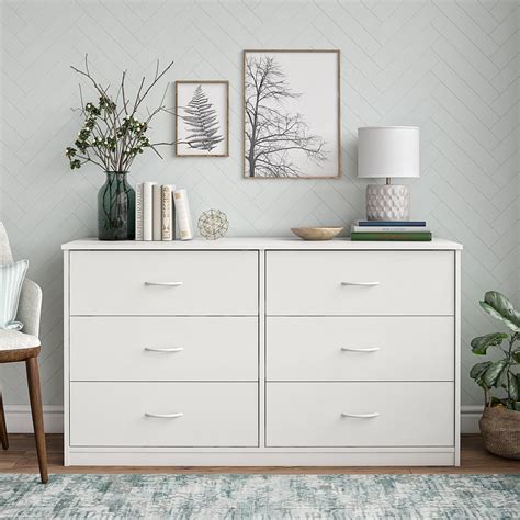 Mainstays Classic 6 Drawer Dresser, White - Walmart.com