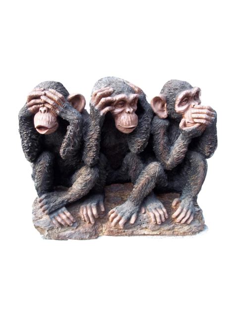 See/Hear/Speak No Evil Monkey Family Statue | ubicaciondepersonas.cdmx ...