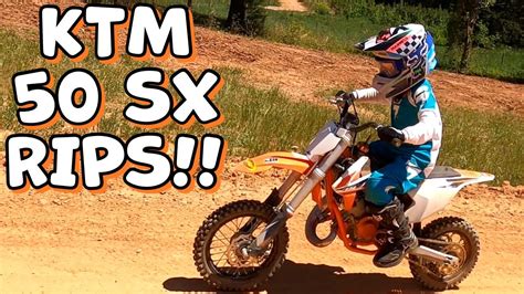 2021 KTM 50 SX Dirt Bike First Test Ride! - YouTube