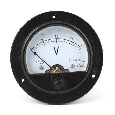 Unique Bargains DC 0-20V Round Analogue Panel Meter Volt Voltage Gauge ...