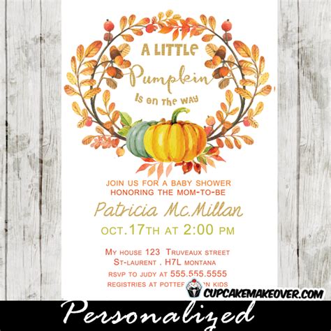 fall baby shower invitations walmart - Judy Blogged Miniaturas