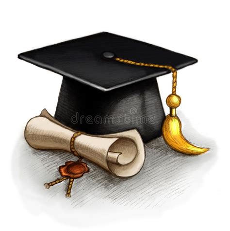 Graduation cap and diploma. Drawing of graduation cap and diploma #Sponsored , #sponsored, #Ad ...