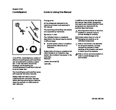 STIHL KB KM,KW KM Kombi System Cultivator Owners Manual
