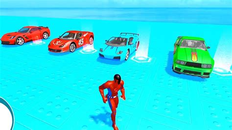 SPIDERMAN Cars Racing Mega Multi Ramp Challenge | Spider Man Car Race ...