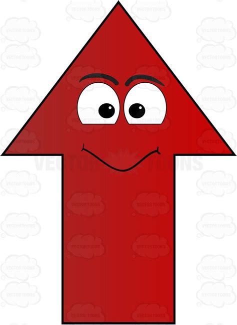 Arrow With Smiling Face Looking At Camera Emoji | Red arrow, Cartoon clip art, Arrow pointing up