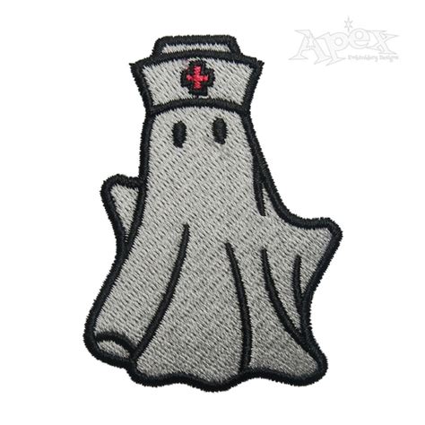 Halloween Ghost Nurse Machine Embroidery Designs - Apex