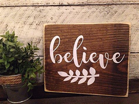 Believe sign dream sign rustic wood sign nursery decor