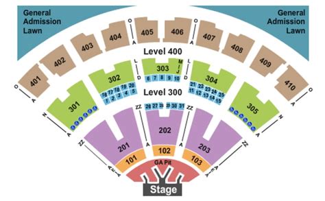 Budweiser Stage Seating Map