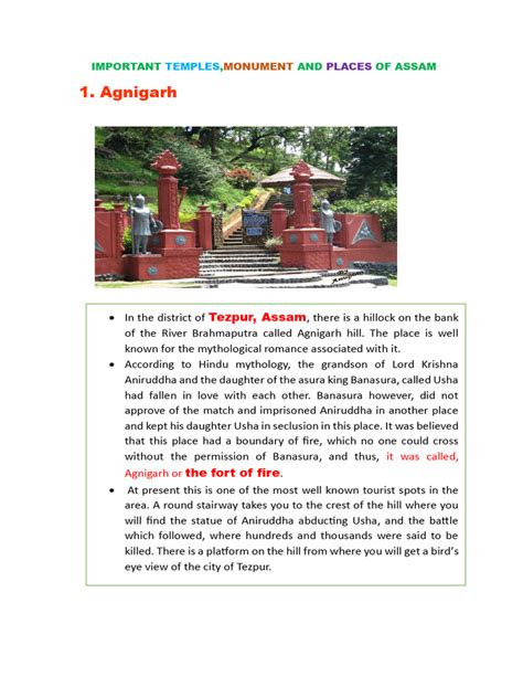 IMPORTANT TEMPLES of Assam | PDF | Hindu Mythology | Indian Religions