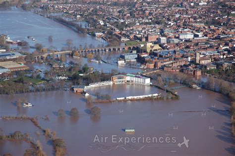 UK Floods - Aerial Photos of Worcester Floods | Air Experiences