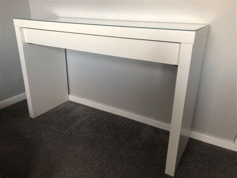 IKEA White Glass Top & Drawer Dressing Table | in Chellaston ...