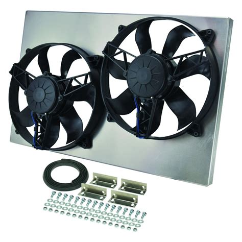 Derale Performance® 16831 - Dual Electric Radiator Fan with Aluminum Shroud Kit