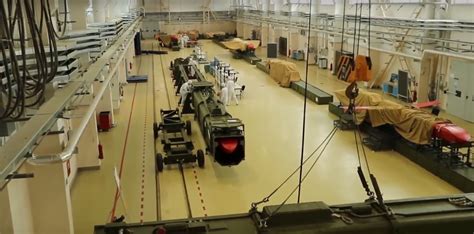 Burevestnik nuclear-powered cruise missile workshop assembly line, Russia. These cruise missiles ...