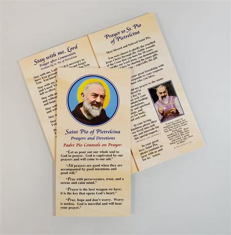 Prayers and Devotions Leaflet - Padre Pio Foundation of America