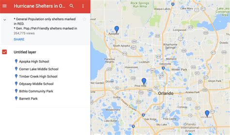 Hurricane Preparedness- Shelter information by county