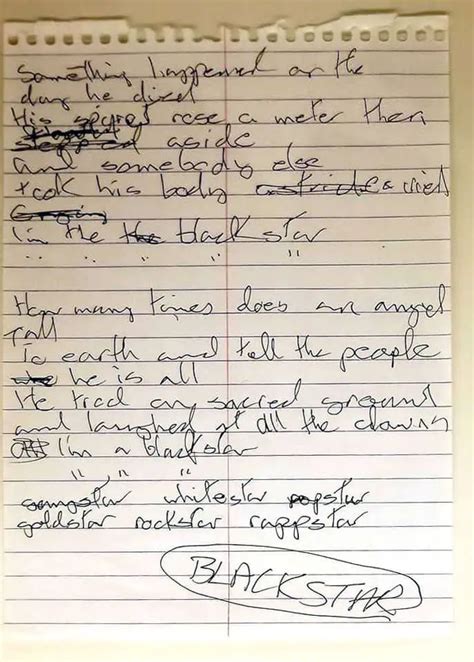 David Bowie’s handwritten lyrics for Blackstar | The Bowie Bible