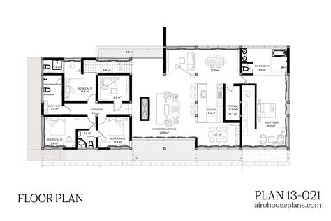 Modern Flat Roof House Plan 13-021 | AfroHousePlans.com