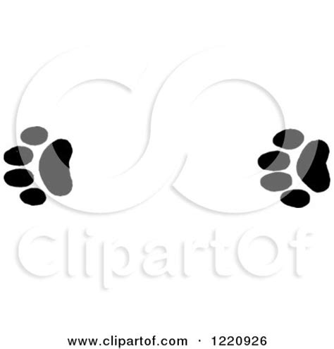 Clipart of Black and White Bobcat Tracks - Royalty Free Vector ...