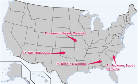 Army Basic Training Locations - Operation Military Kids