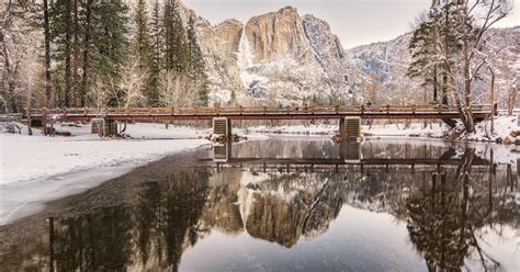 Photograph Yosemite Falls at Swinging Bridge, Yosemite Valley, California