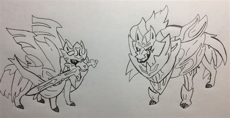 Zacian and Zamazenta by Doodlemaster1000 on DeviantArt