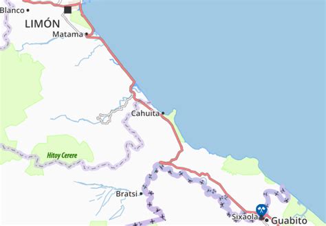 MICHELIN Cahuita map - ViaMichelin