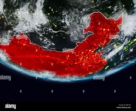 China at night nasa hi-res stock photography and images - Alamy