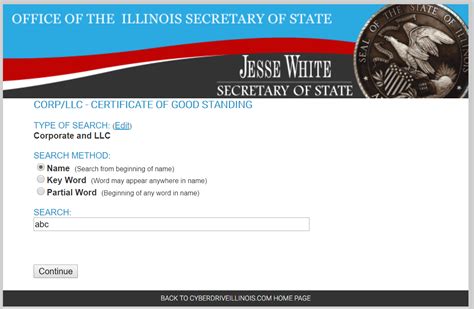 illinois certificate of good standing - LLC Bible