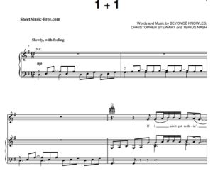 Beyonce - 1+1 Free Sheet Music PDF for Piano | The Piano Notes