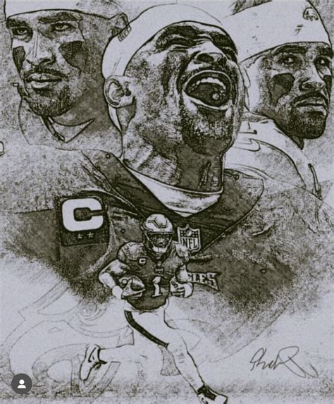 Pencil drawing of Jalen Hurts 🦅🎨 : r/drawing