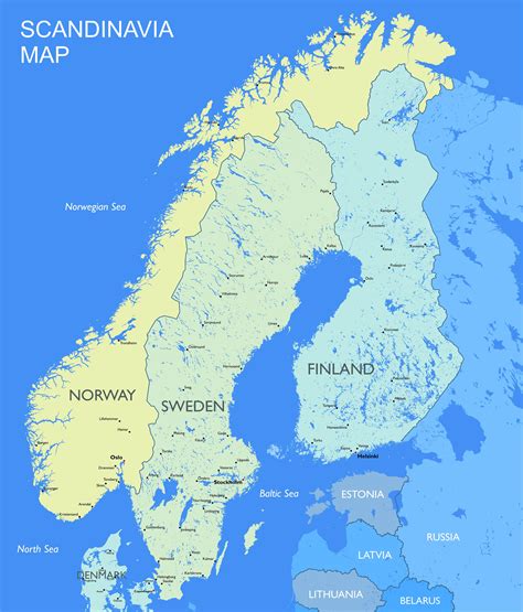 Map of Sweden - Guide of the World