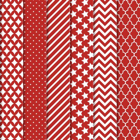 Red Paper Digital Scrapbook Red Digital Pattern Red Print | Etsy