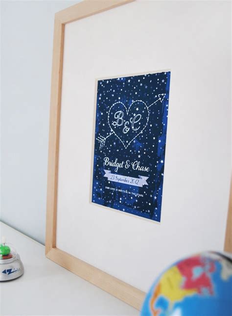 Our Love is Written in the Stars custom wedding print 8x10