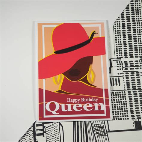 Happy Birthday Queen Greeting Card Black Woman Black Girl - Etsy