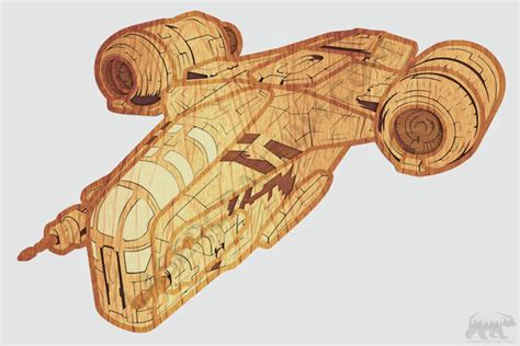 Razor Crest (Mandalorian) Layered Design for cutting - LaserCraftum