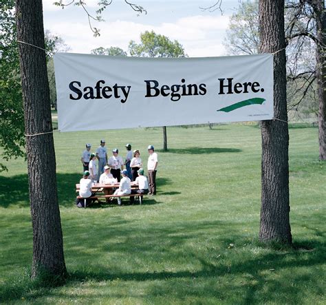 Polyester/Vinyl, 36 in x 120 in Nominal Sign Size, Safety Banner ...