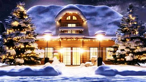 Snow house, snowman, lights, snow, christmas, house, tree HD wallpaper ...